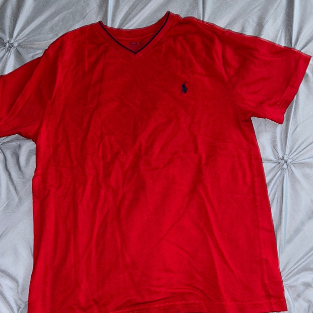 Ralph Lauren boys red tshirt size 10-12 used like brand new